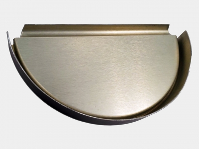 Half Round Aluminum Gutter End Cap